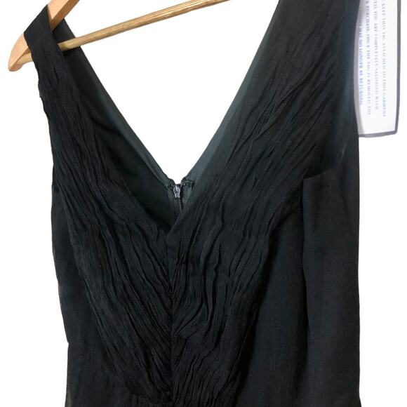 J. Crew Louisa 100% Silk Ruffled V-Neck Sleeveless Knee Length A-line Dress 4 - Picture 7 of 11